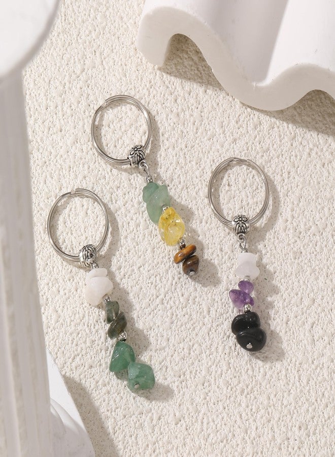 chorfla Healing Crystal Keychain Gift for Your Next Chapter.Small Healing Stones Keychain for Good Luck Anxiety Relief for Women. - Image 4